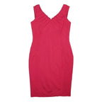COAST Womens Pink Bodycon Viscose Blend Sleeveless Knee Length UK 14 Dress