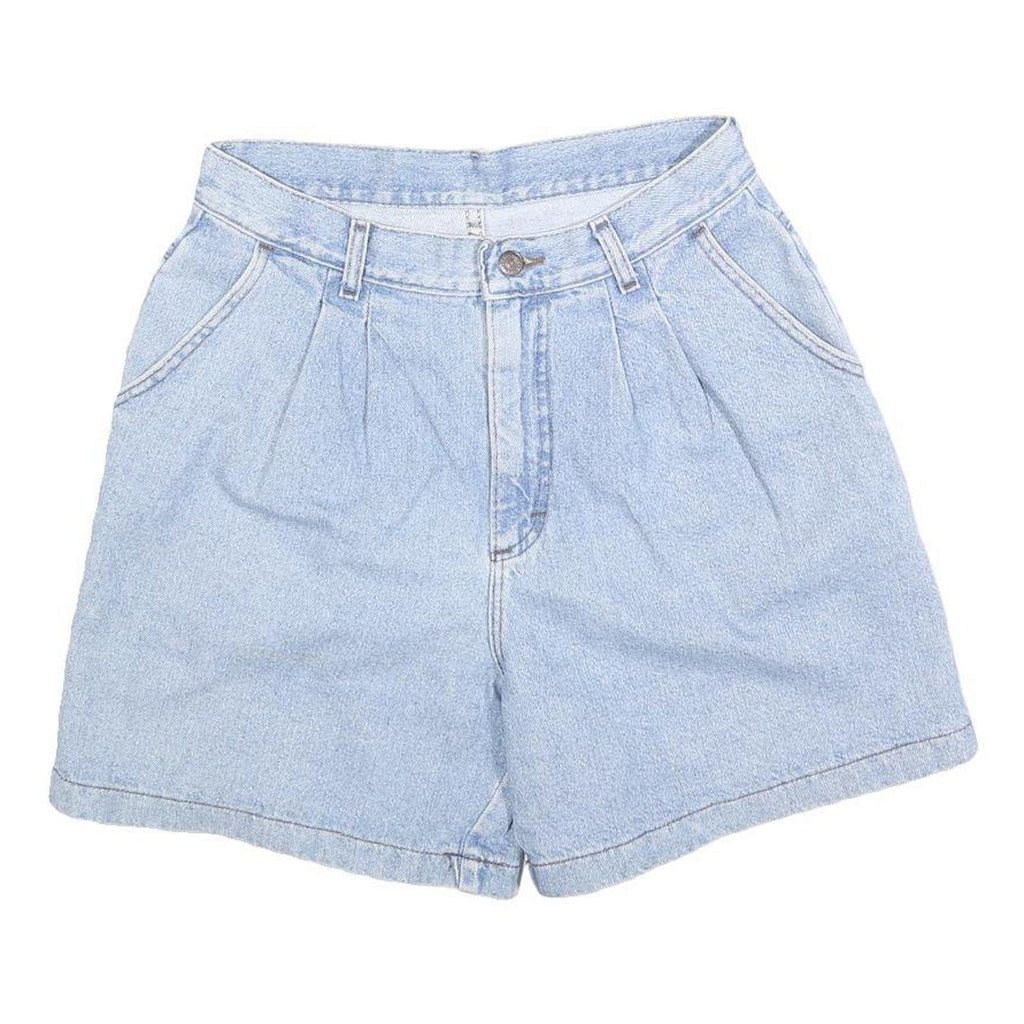 LEE Womens Light Blue Denim Casual Shorts S W28 High Waist Classic Fit