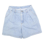 LEE Womens Light Blue Denim Casual Shorts S W28 High Waist Classic Fit