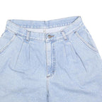 LEE Womens Light Blue Denim Casual Shorts S W28 High Waist Classic Fit