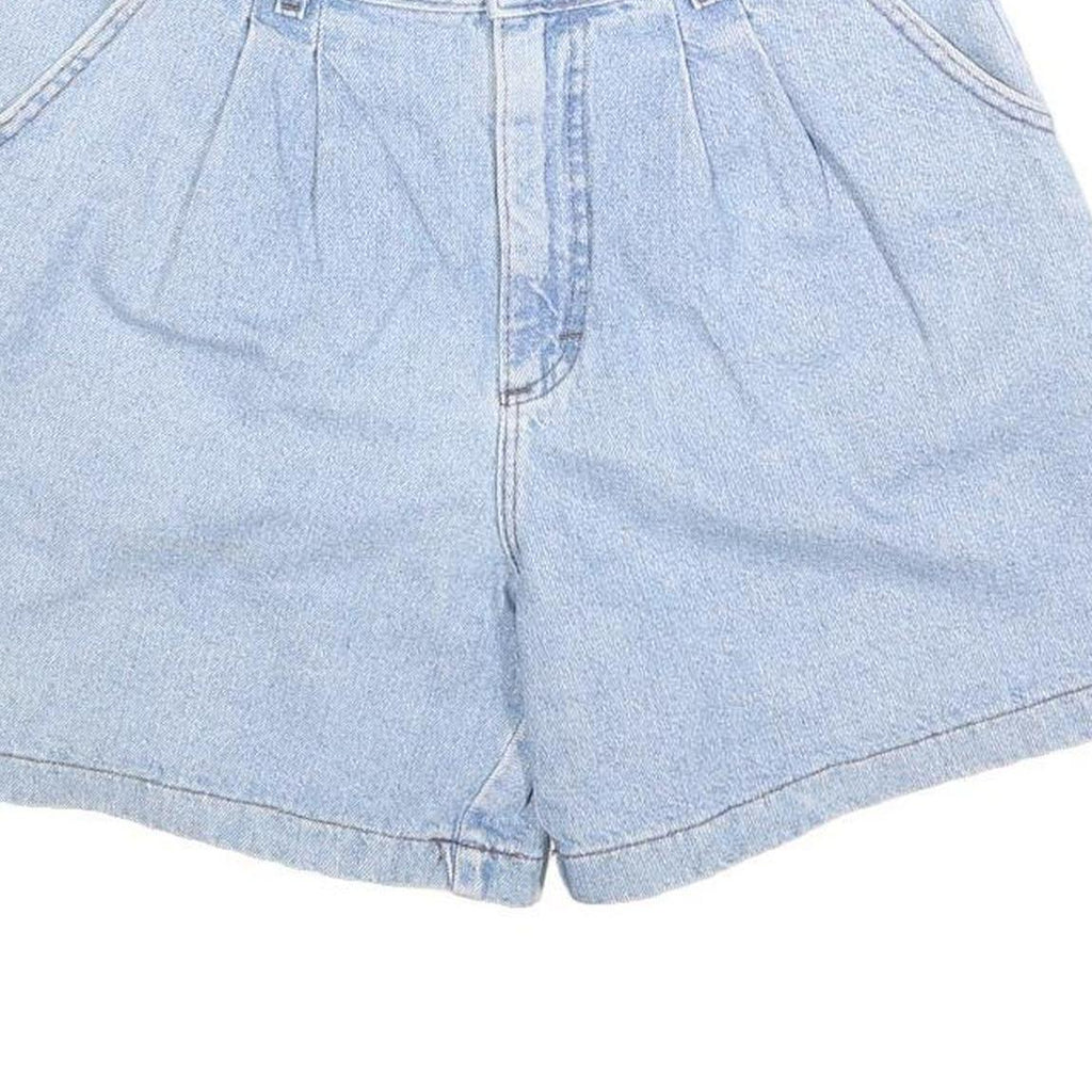 LEE Womens Light Blue Denim Casual Shorts S W28 High Waist Classic Fit