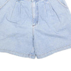 LEE Womens Light Blue Denim Casual Shorts S W28 High Waist Classic Fit