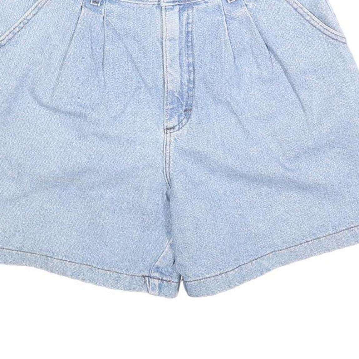 LEE Womens Light Blue Denim Casual Shorts S W28 High Waist Classic Fit