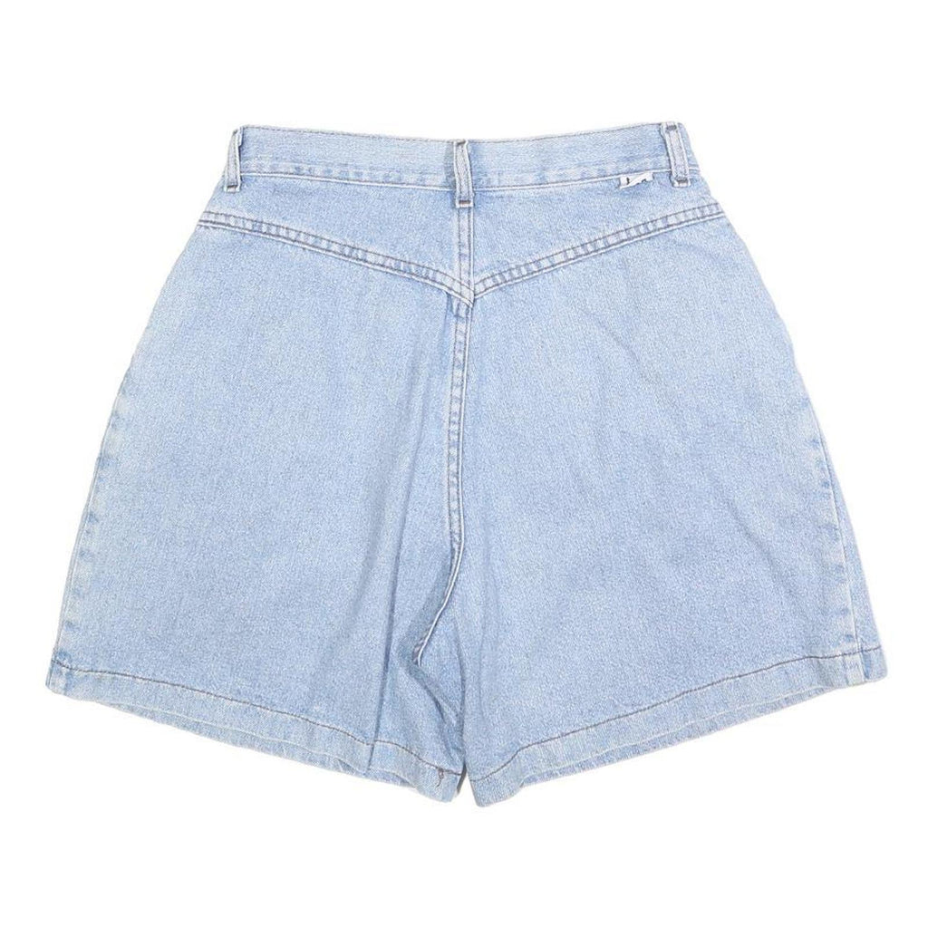 LEE Womens Light Blue Denim Casual Shorts S W28 High Waist Classic Fit