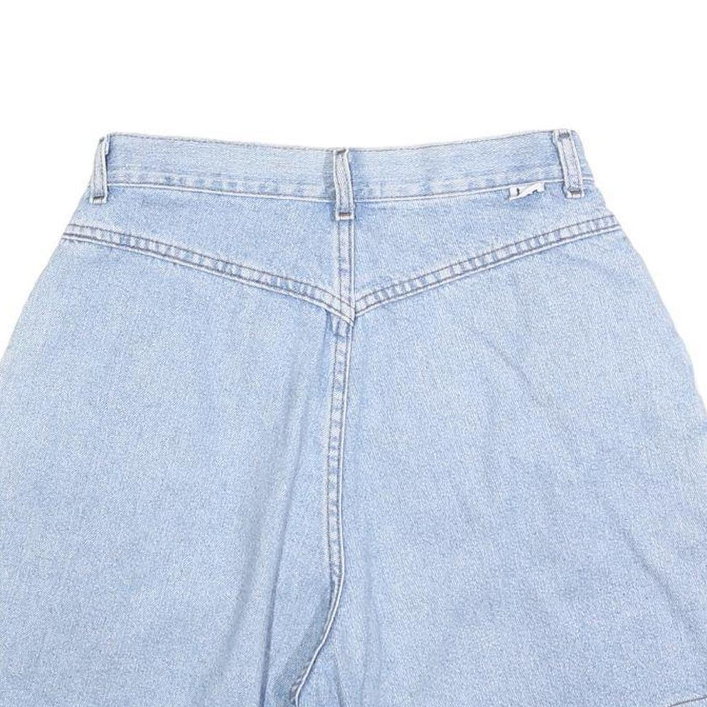 LEE Womens Light Blue Denim Casual Shorts S W28 High Waist Classic Fit