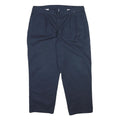 DICKIES Mens Cotton Blend Navy Blue Regular Fit Straight Trousers W40 L29