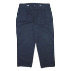 DICKIES Mens Cotton Blend Navy Blue Regular Fit Straight Trousers W40 L29