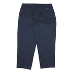 DICKIES Mens Cotton Blend Navy Blue Regular Fit Straight Trousers W40 L29