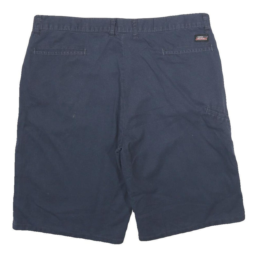 DICKIES Mens Shorts Navy Blue Casual XL W38 Polyester Blend Classic Fit Workwear