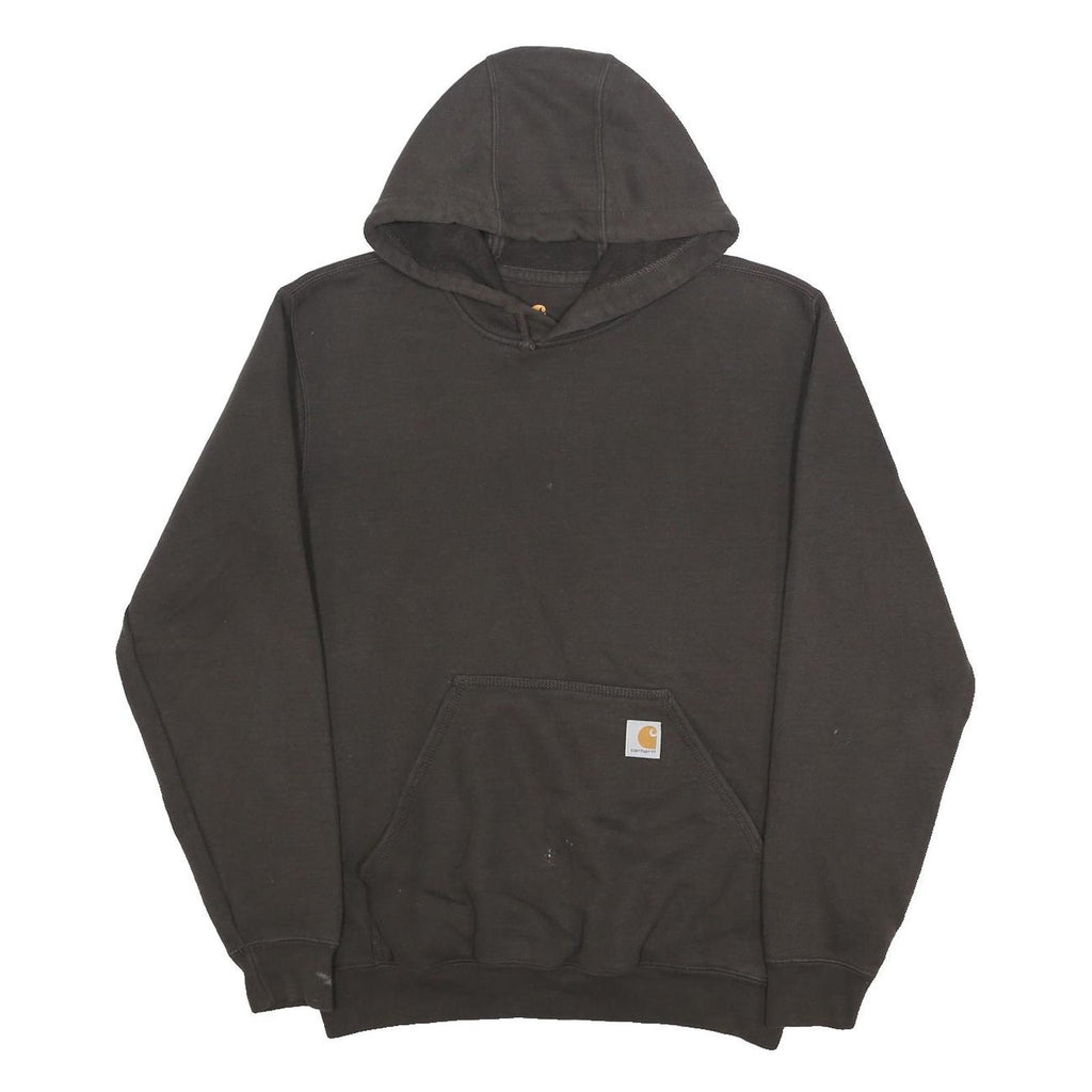 CARHARTT Mens Black Hoodie S Classic Cotton Blend Casual Pullover Pocket