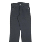 LEVI'S 501 Mens Jeans Black Regular Straight Denim W27 L32 Classic Button Fly