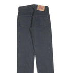 LEVI'S 501 Mens Jeans Black Regular Straight Denim W27 L32 Classic Button Fly