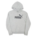 PUMA Womens Grey Pullover Hoodie S Cotton Blend Casual Sports Sweatshirt
