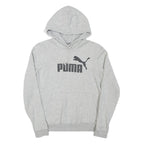 PUMA Womens Grey Pullover Hoodie S Cotton Blend Casual Sports Sweatshirt