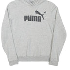 PUMA Womens Grey Pullover Hoodie S Cotton Blend Casual Sports Sweatshirt