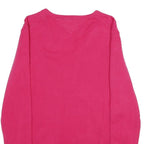 TOMMY HILFIGER Mens Red Plain V-Neck Basic Knit Jumper M Cotton Blend