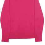 TOMMY HILFIGER Mens Red Plain V-Neck Basic Knit Jumper M Cotton Blend