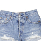 LEVI'S Womens Blue Denim Casual Cut-Off Shorts XXS W23 Ripped Summer