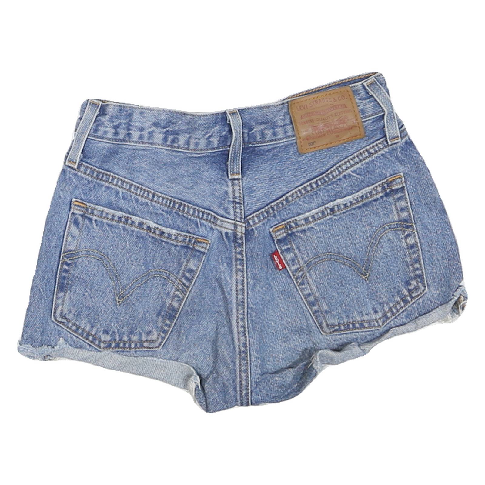 LEVI'S Womens Blue Denim Casual Cut-Off Shorts XXS W23 Ripped Summer