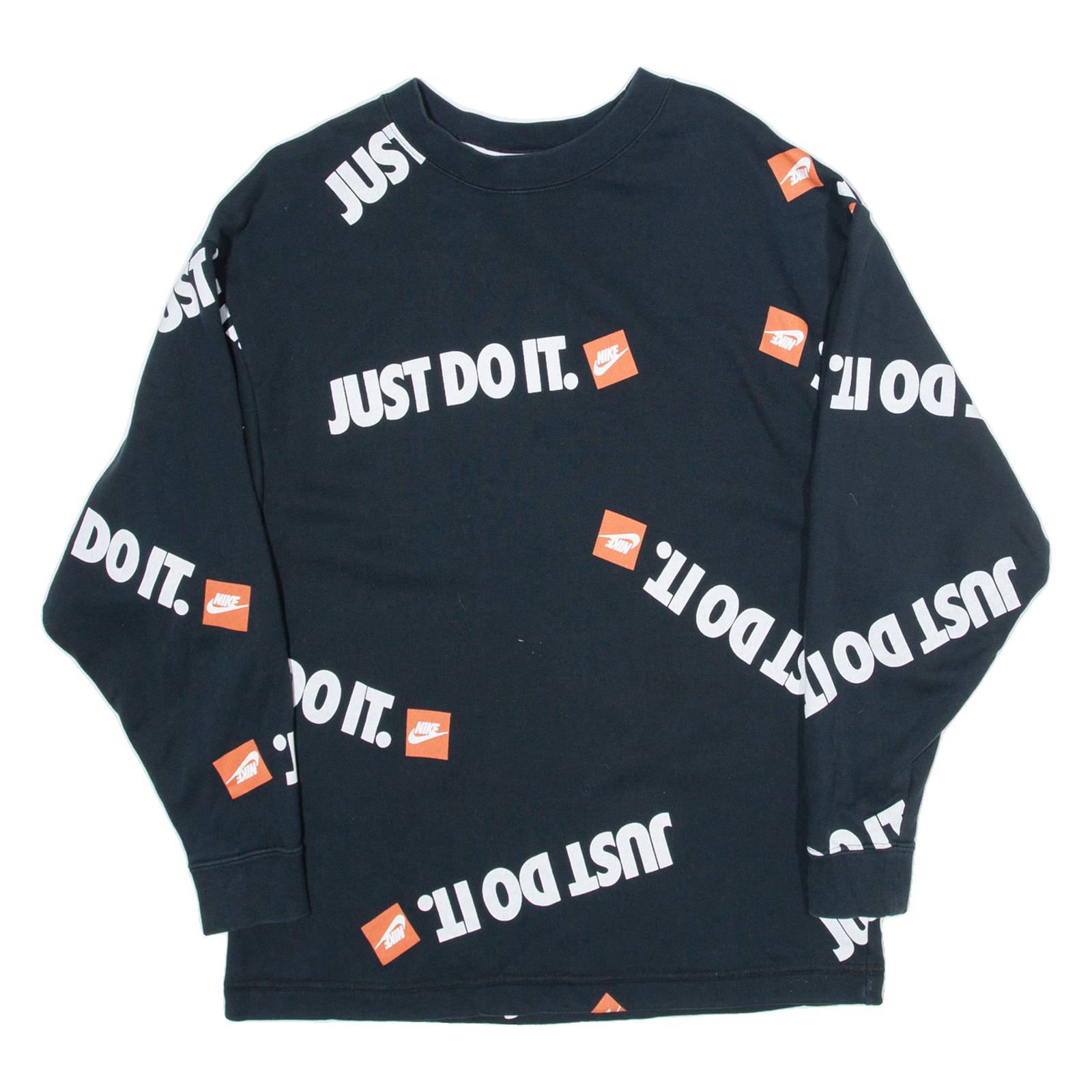 NIKE Womens Sweatshirt Black S