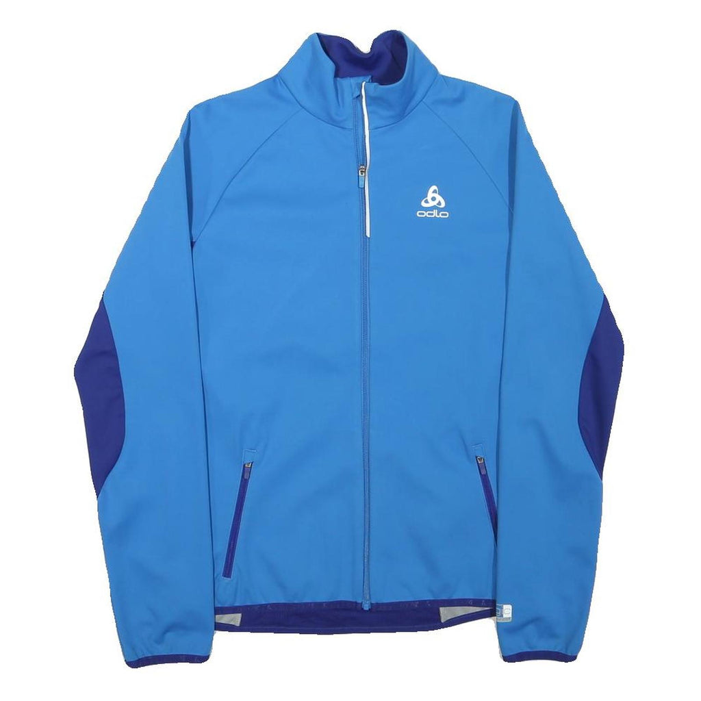 ODLO Womens Blue & Navy Zip Jacket XS Polyester Blend Athletic Activewear