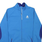 ODLO Womens Blue & Navy Zip Jacket XS Polyester Blend Athletic Activewear