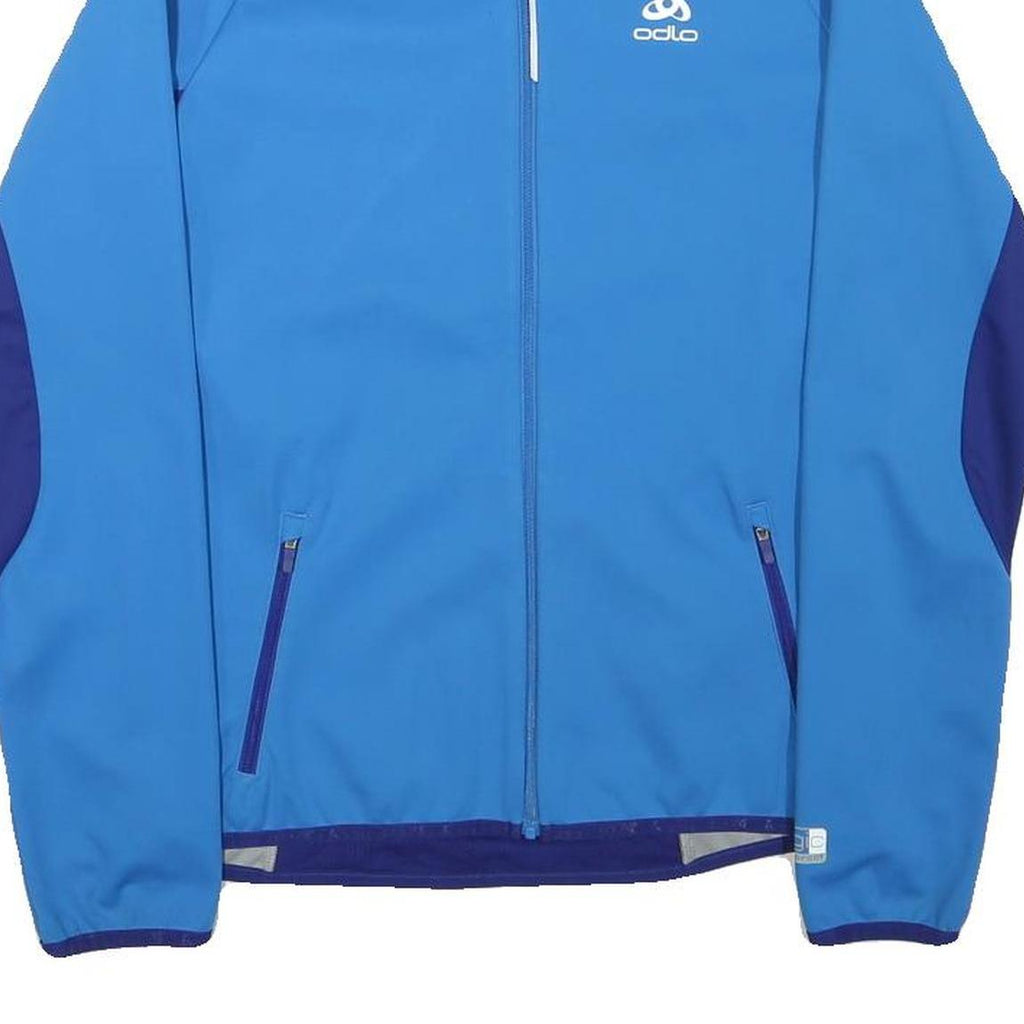 ODLO Womens Blue & Navy Zip Jacket XS Polyester Blend Athletic Activewear