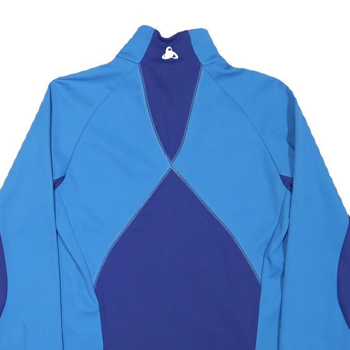 ODLO Womens Blue & Navy Zip Jacket XS Polyester Blend Athletic Activewear