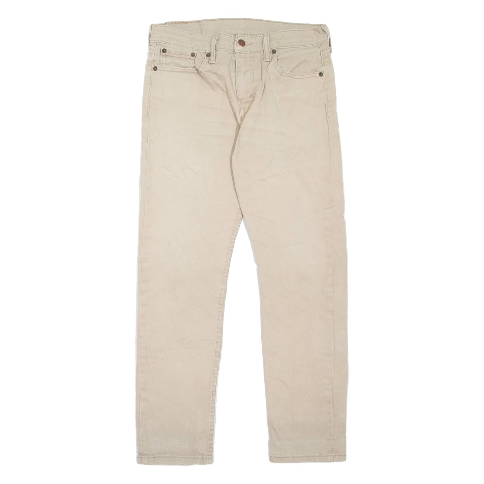 LEVI'S 502 Jeans Mens Beige Regular Tapered W30 L27