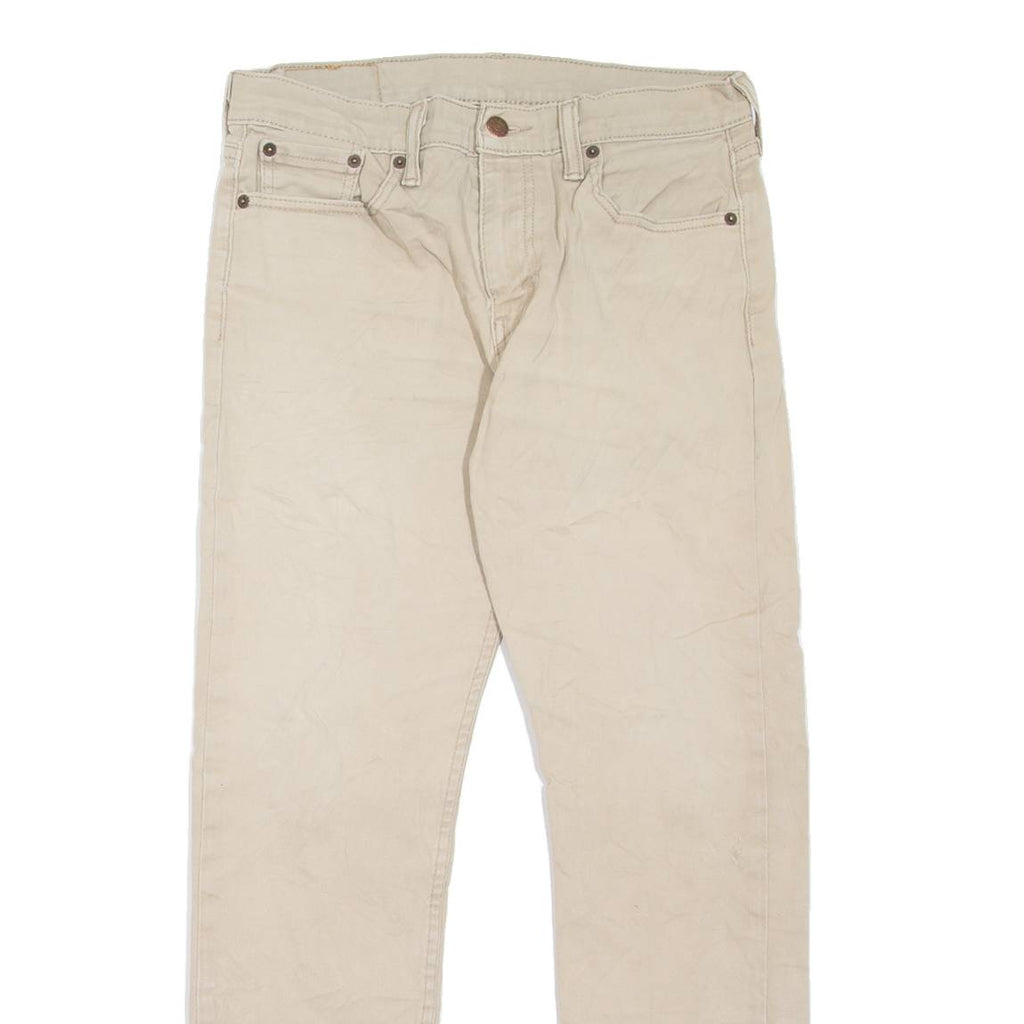 LEVI'S 502 Jeans Mens Beige Regular Tapered W30 L27