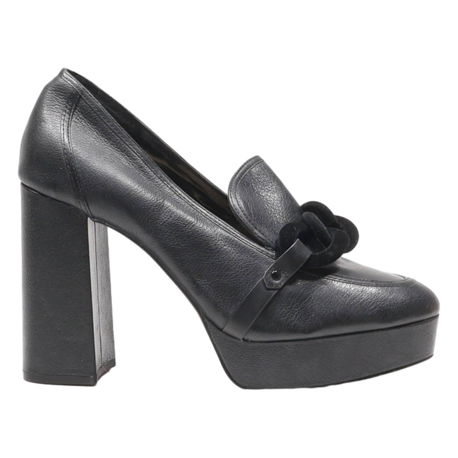 VINCE CAMUTO Platform Heels Black Leather Womens UK 9