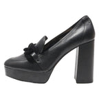 VINCE CAMUTO Platform Heels Black Leather Womens UK 9