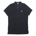 BURBERRY BRIT Womens Black Polo Shirt Jersey Cotton Blend Short Sleeve Mini