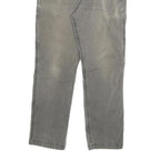 CARHARTT Mens Cotton Blend Grey Relaxed Straight Trousers W34 L30 Workwear Zip