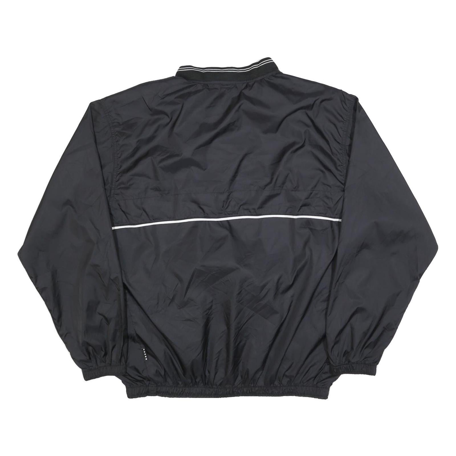 NIKE Mens Black Super Bowl XXXIV Pullover Jacket L Polyester Blend Plain