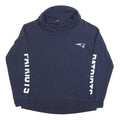 NFL Womens Blue Patriots High Neck L Sweatshirt Cotton Blend Pullover