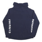 NFL Womens Blue Patriots High Neck L Sweatshirt Cotton Blend Pullover