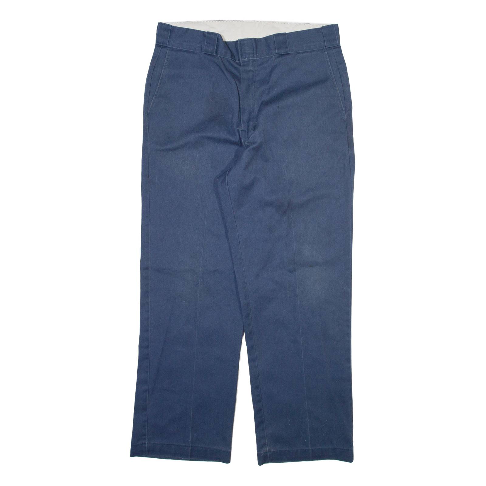 DICKIES Mens Trousers Blue Regular Straight W34 L29