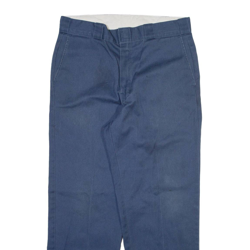 DICKIES Mens Trousers Blue Regular Straight W34 L29