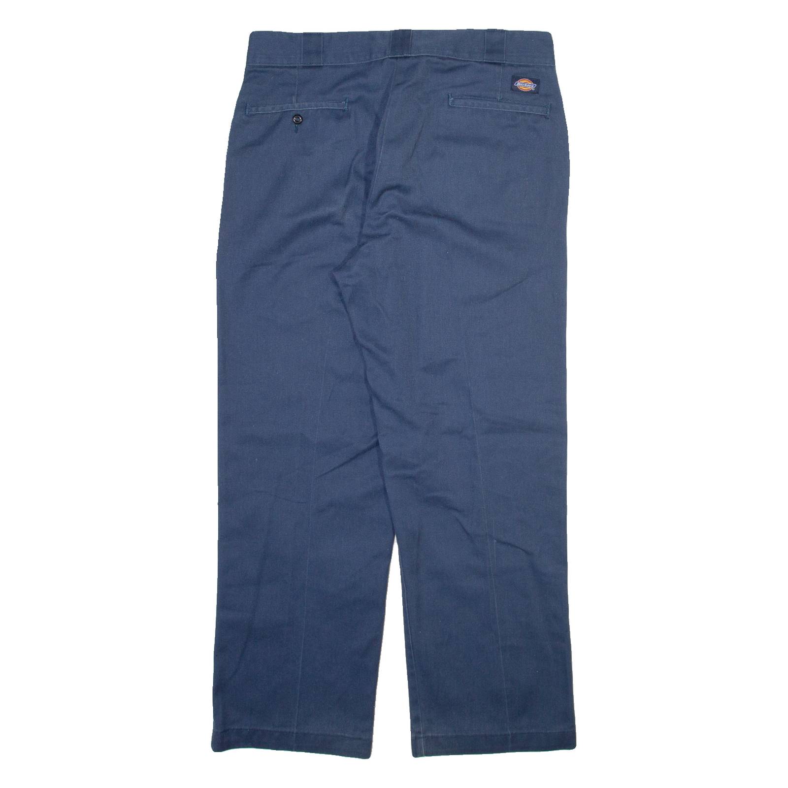DICKIES Mens Trousers Blue Regular Straight W34 L29