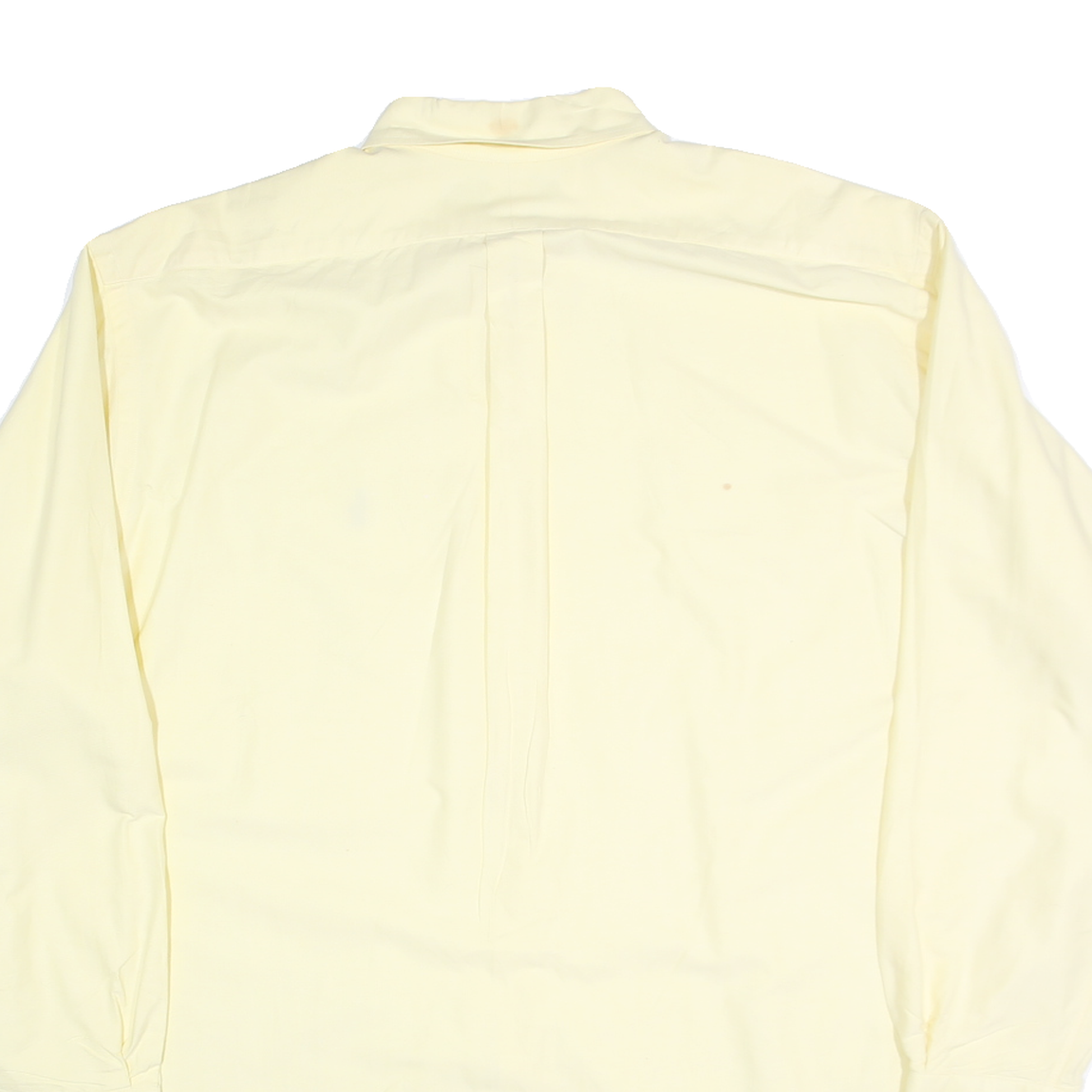 RALPH LAUREN Mens Yellow Plain Shirt XL Classic Button-Down Cotton Blend