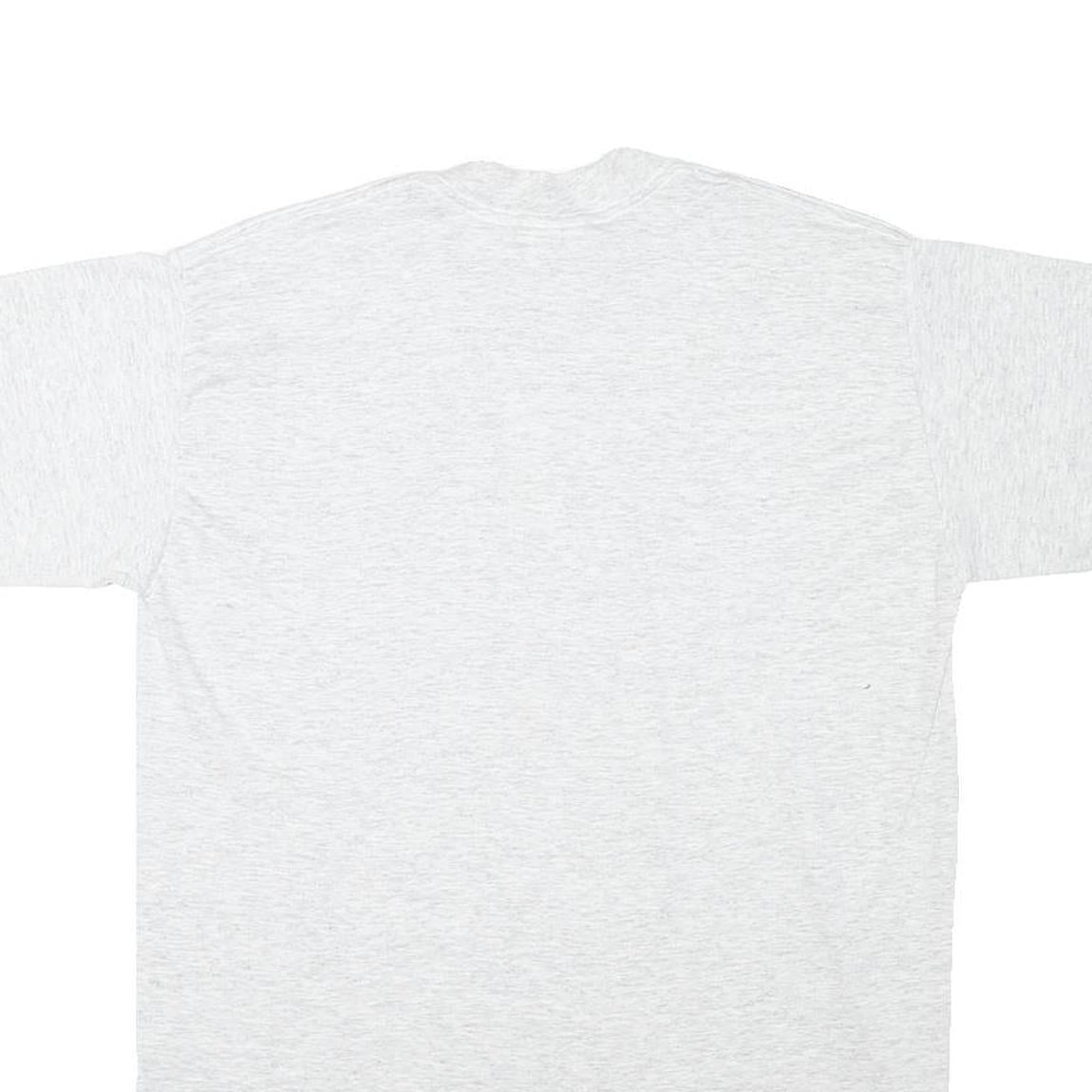 CENTER STAR Mens Grey Born In The USA Graphic T-Shirt L Short Sleeve Crew Neck