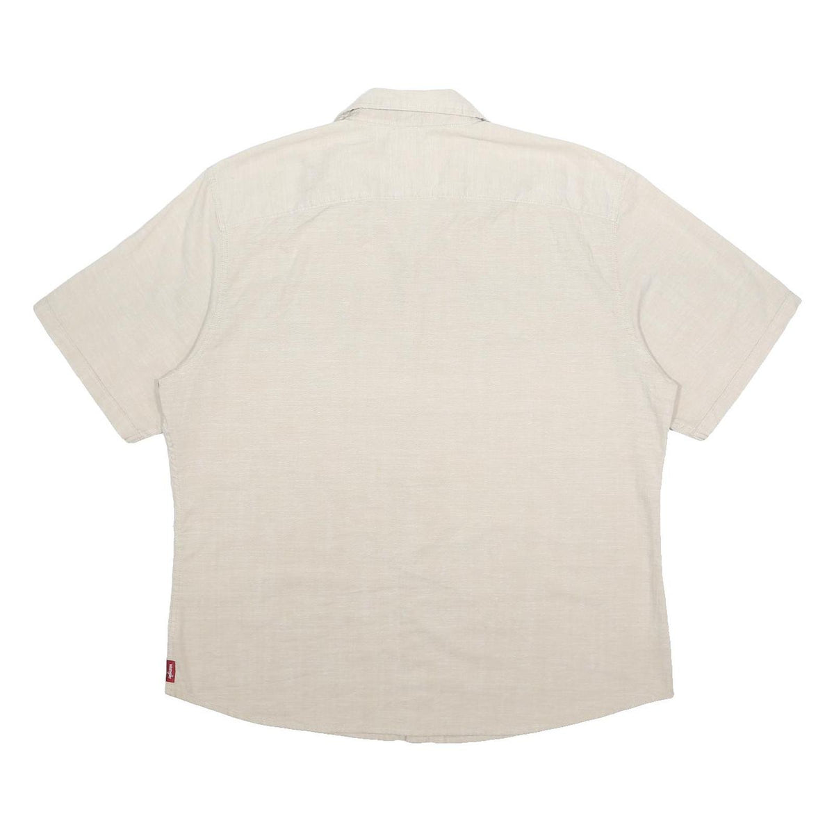 WRANGLER Mens Cream Shirt XL Cotton Blend Casual Button Pocket