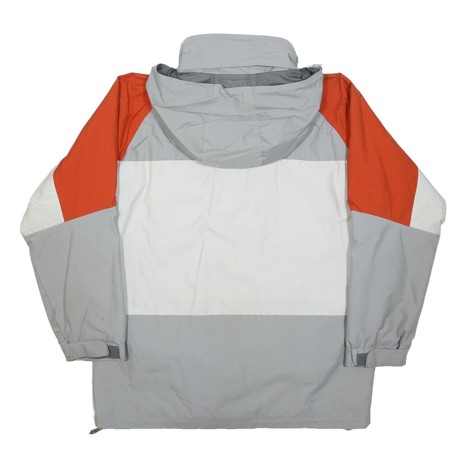 HELLY HANSEN Boys Grey & Orange Colourblock Outdoor Hooded Zip Jacket 16Y