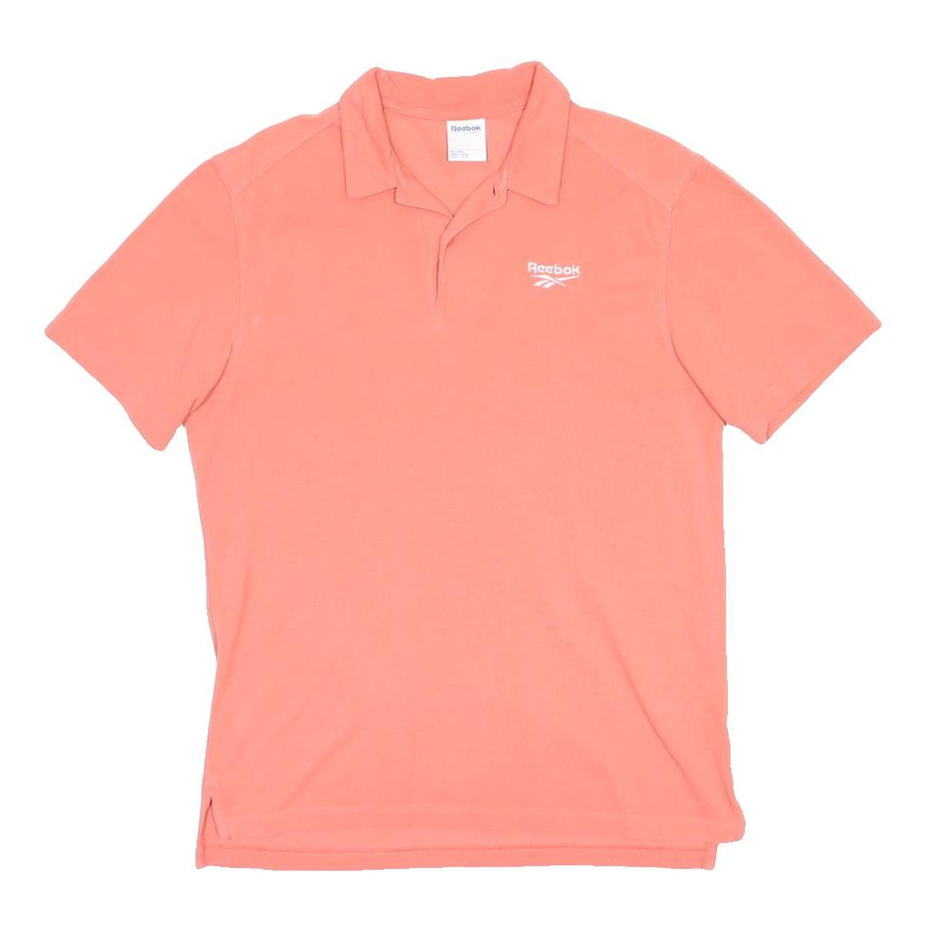 REEBOK Mens Coral Plain Short Sleeve Polo Shirt M Cotton Blend Casual