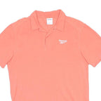 REEBOK Mens Coral Plain Short Sleeve Polo Shirt M Cotton Blend Casual