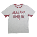 HANDSHIGH Mens Grey & Crimson Alabama Crimson Tide Graphic T-Shirt XL Short