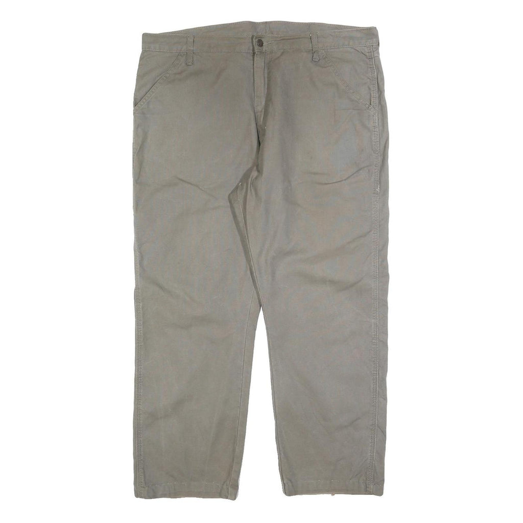 DICKIES Mens Cotton Blend Relaxed W38 L28 Beige Workwear Trousers Zip Closure