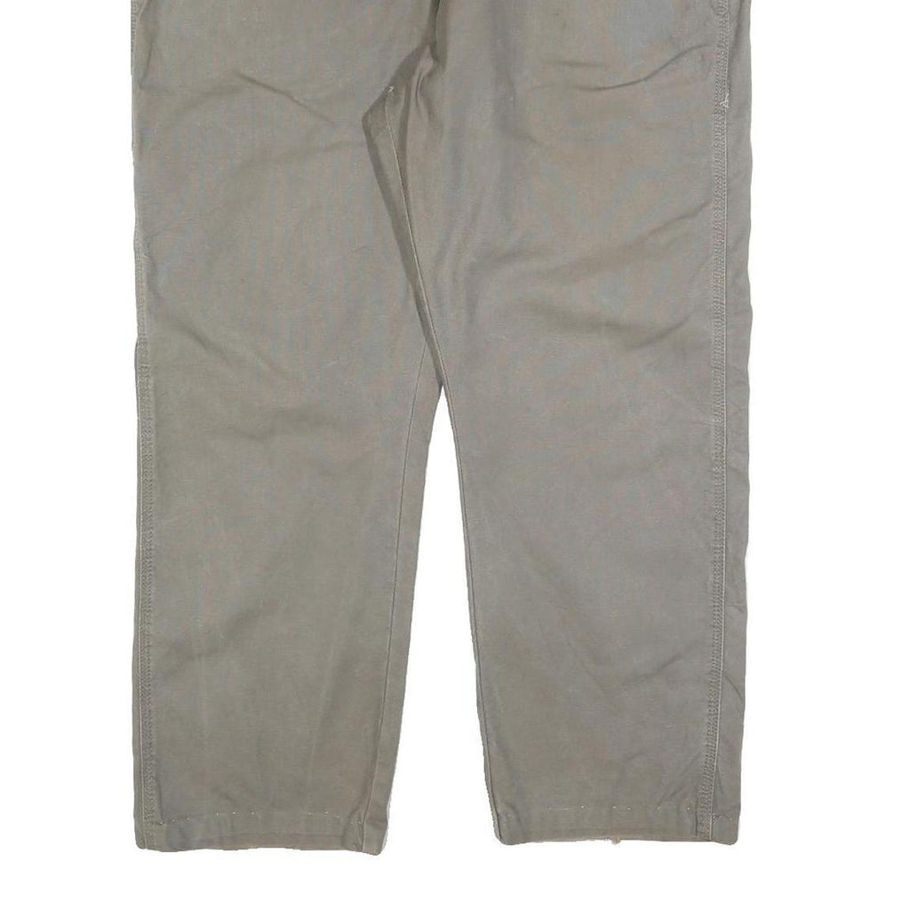 DICKIES Mens Cotton Blend Relaxed W38 L28 Beige Workwear Trousers Zip Closure