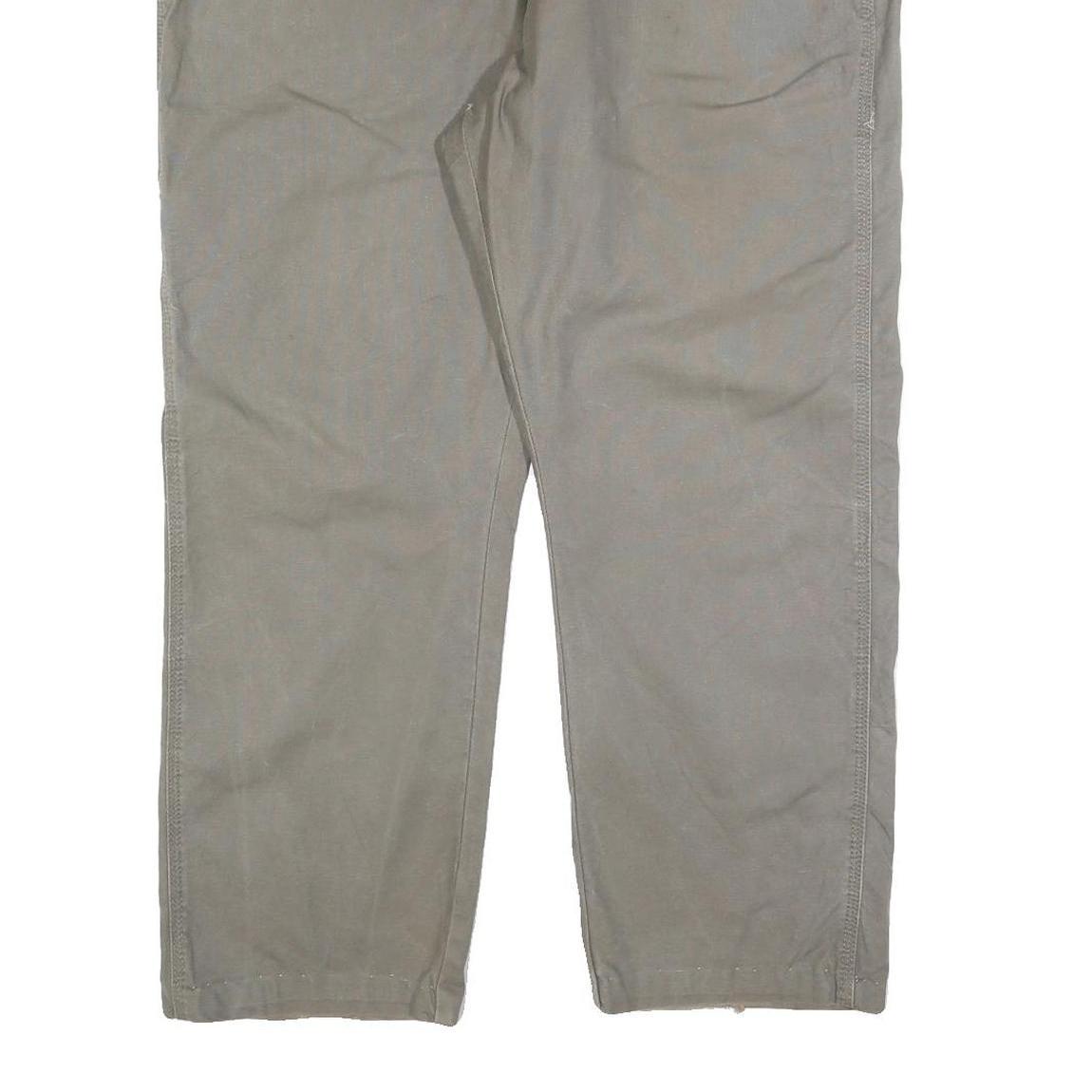 DICKIES Mens Cotton Blend Relaxed W38 L28 Beige Workwear Trousers Zip Closure